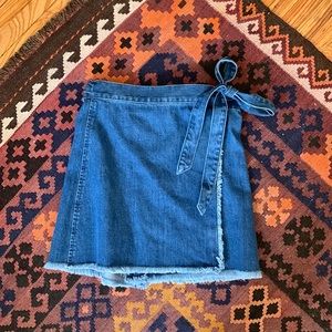 Madewell Denim Wrap Mini Skirt
